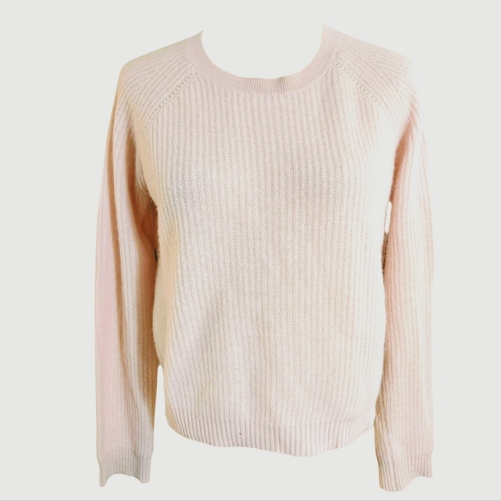 360 Cashmere Light Pink Crew Neck Sweater